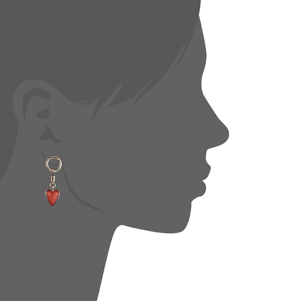 NWT BCBGeneration Cabochon Heart Drop Earrings - Picture 5 of 14
